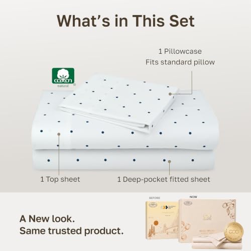 California Design Den Soft 100% Cotton Sateen Twin XL Bed Sheets Set, 3 Pcs - Image 3