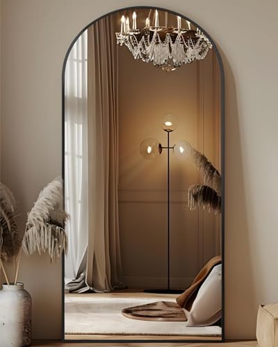 Antok 68" x26” Arched Full Length Mirror, Floor Mirror with Stand,Black by AntokMirror