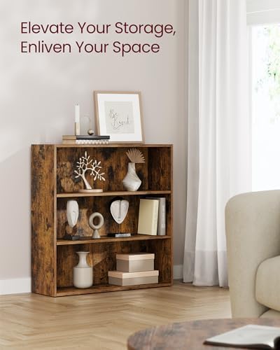 VASAGLE 3-Tier Bookshelf, Storage Organizer, 31.5 x 9.5 x 32 Inches - Image 4