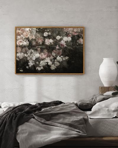 InSimSea Framed Canvas Wall Art Vintage Decor, Home Decor Garden in May Flower Aesthetic, Large Prints Artwork, Rustic Wall Decoration for Bedroom Living Room Bathroom, 24"x36" - Image 2
