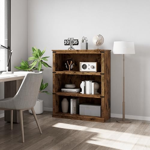 GarveeHome 3 Tier Farmhouse Bookcase, 40" Tall Book Shelf with Storage by GarveeHome