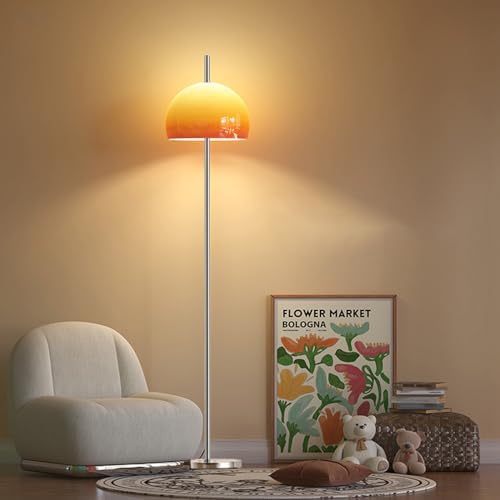 Orange Mushroom Floor Lamp,Foot Switch Control,for Living Room Bedroom - Image 3