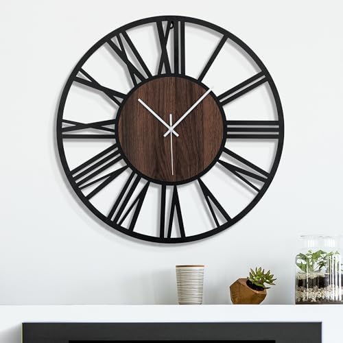 24 Inch Large Metal Wall Clock with Voice and Light Sensor Night Light, Glow in The Dark Non-Ticking Silent Battery Operated Decorative Oversized Wall Clock for Bedroom Living Room Decor - Image 2