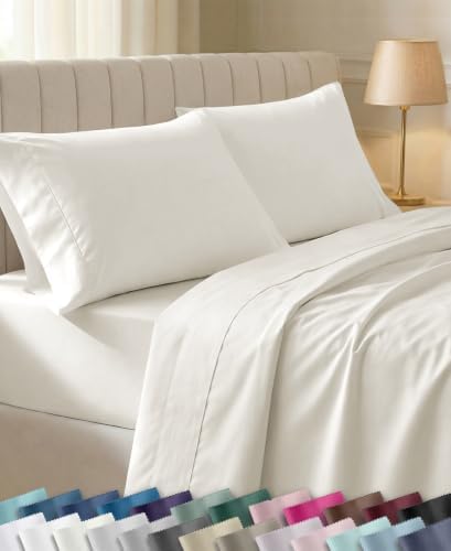 California Design Den Soft 100% Cotton Sateen Twin Bed Sheets Set, 3 Pcs by CaliforniaDesignDen
