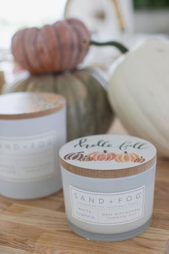 Sand + Fog Scented Candle - White Pumpkin – Additional Scents and Sizes – 100% Cotton Lead-Free Wick - Luxury Air Freshening Jar Candles - Perfect Home Decor – 12oz - Image 3