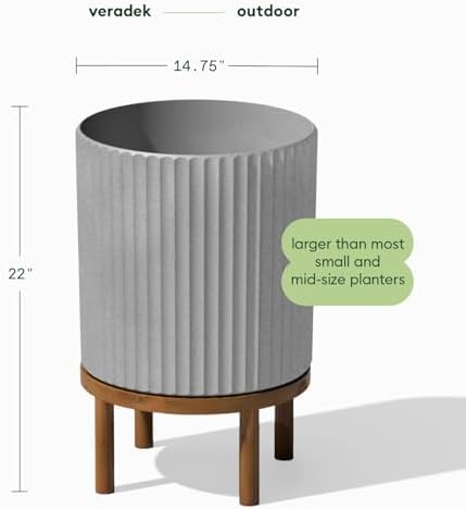 Veradek Demi Series Raised Planter - Round Planter with Stand - Image 2