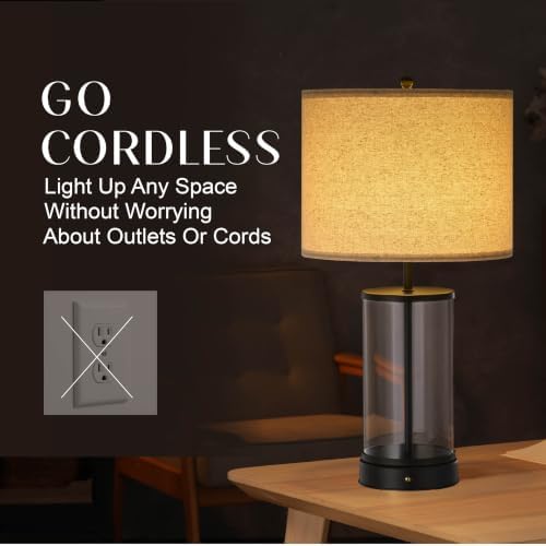 O’Bright Luma - Battery Powered Table Lamp (Black, 24-inch) - Image 2