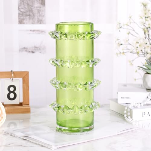 KAMMAK Glass Vase,Colored Hand Blown Decorative Vase - Image 5