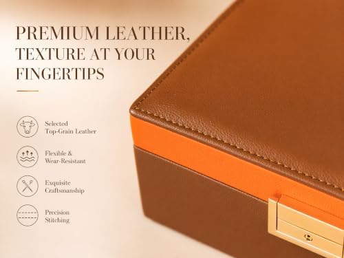Genuine Leather Jewelry Box Organizer for Women - Image 6