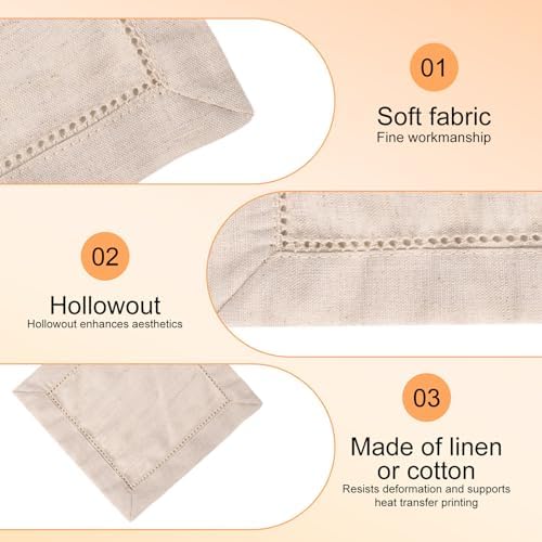 25pcs Linen Cocktail Napkins, Reusable Square Cocktail Napkins - Image 4