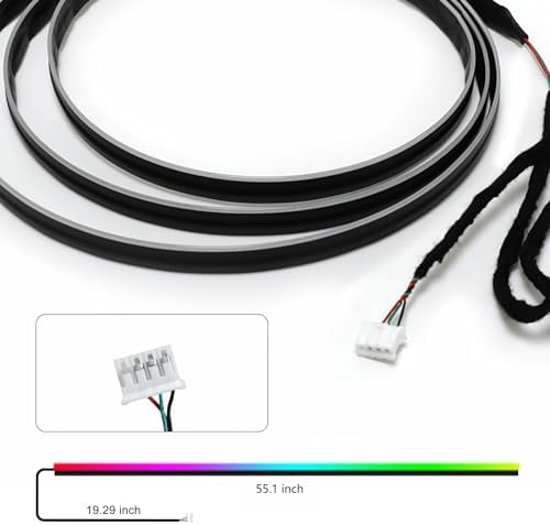 Dreamcolor Acrylic Interior Car LED Strip Light 55.1-inch, Fits Dreamcolor Main & Sub-Controllers - Image 2
