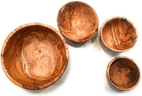8" Artisan Olive Wood Serving Bowl Wooden Farmhouse Décor Bowl for Fruit, Salads, Snacks, Dips, Keys, Potpourri. In Small 6", Med 7", Lg 8", XL 11", XXL 12". (Large 8 inch) - Image 3