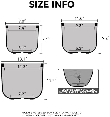 Kante Large Round Capsule White Concrete Planter 13.2" Dia, Outdoor - Image 2