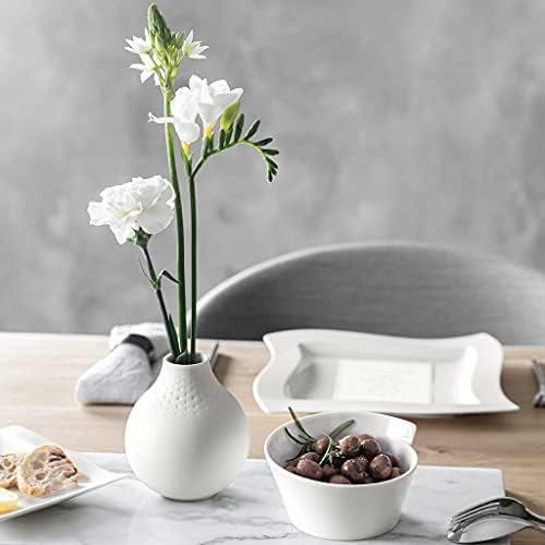 Villeroy & Boch Collier Blanc Small Vase : Perle, 4.25 in, Premium Porcelain, White - Image 3