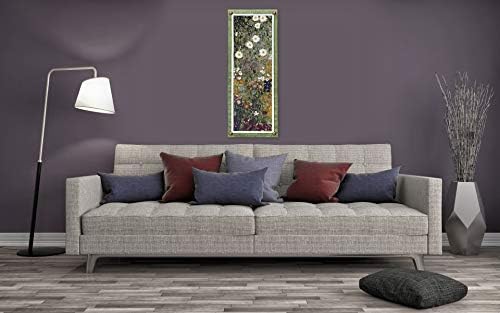 Flower Garden by Gustav Klimt | Woven Tapestry Wall Art Hanging | Multi-Color Floral Ensemble | 100% Cotton USA Size 52x20 - Image 3