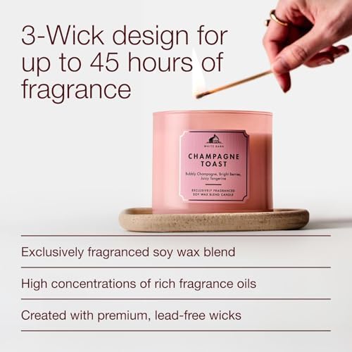 Bath & Body Works 3-Wick Candle, Champagne Toast, Soy Wax Blend, 2 Pack - Image 4
