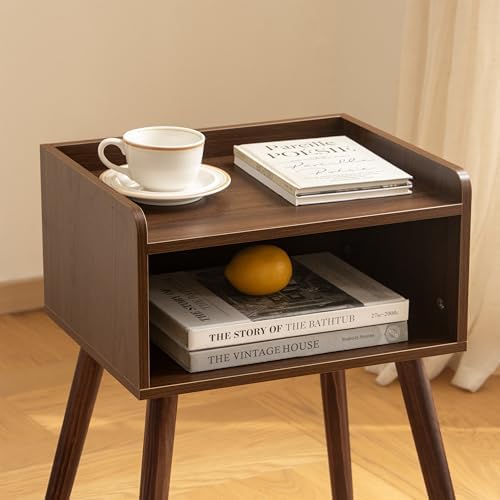 MaxSmeo Small Nightstand, Mid Century Modern Side Table for Small Spaces - Image 5