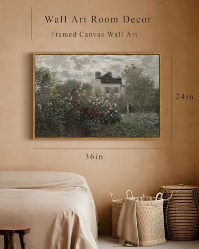 InSimSea Framed Canvas Wall Art Vintage Decor, Landscape Wall Art Home Decor, Modern Farmhouse Decor, Canvas Wall Art for Living Room Decor, Cottagecore Bedroom Kitchen Bathroom Decor, 24"x36" - Image 6