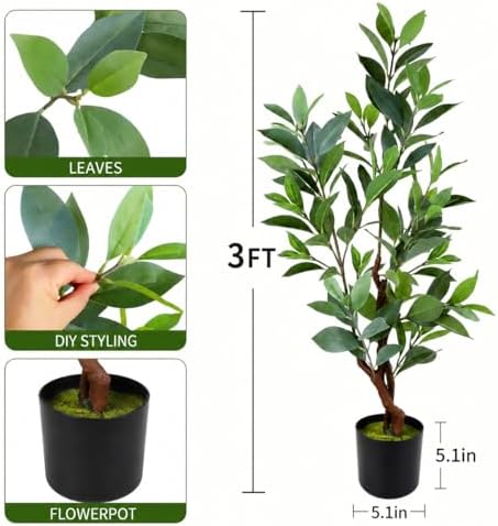 3FT Artificial Plants Indoor, 2 Pack - Image 5