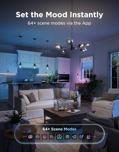 Govee Edison Bulbs, ST19(58), Smart Vintage Light Bulbs RGBWW with E26 Base - Image 5