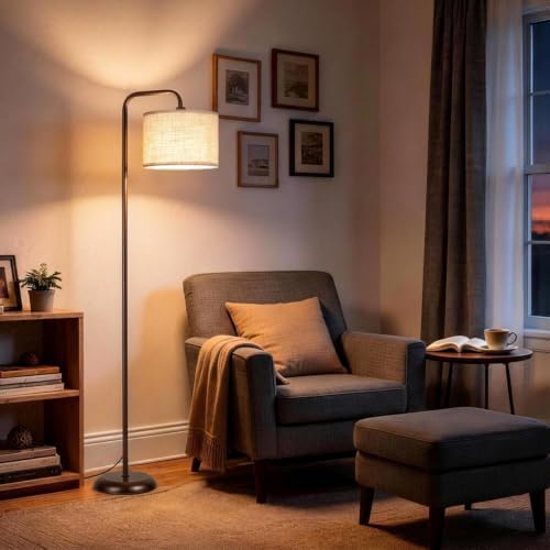 TJOY Floor Lamp,Black Brown Floor Lamp for Living Room with 3 CCT Bulb - Image 3