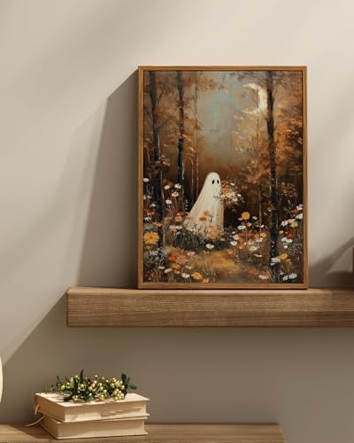 InSimSea Halloween Ghosts Wall Art Decor, Fall Vintage Wildflowers, 12x16in - Image 6