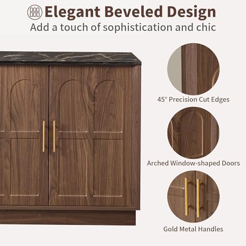 66.5" Sideboard Buffet Cabinet with Storage, Modern Credenza - Image 5