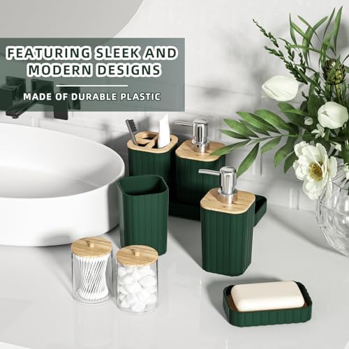 XLHOMO Bathroom Set - Green Bathroom Set with Shower Curtain and Rugs - Image 3