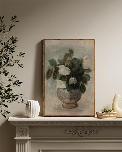 InSimSea Framed Wall Art Vintage Decor, Large Flowers Vase Prints, 16x24In - Image 3