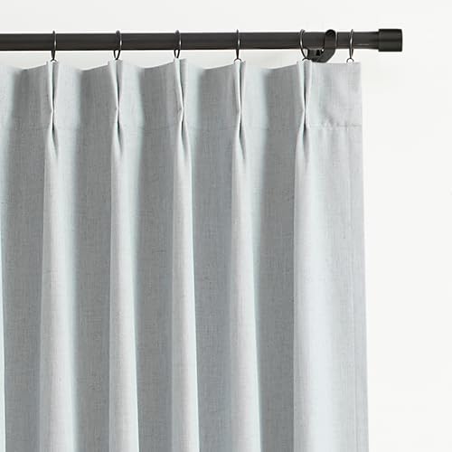 Vision Home Blue Fog Pinch Pleated Full Blackout Curtains Linen Blended Room Darkening Window Curtains 102 inch for Living Room Bedroom Thermal Insulated Pinch Pleat Drapes with Hooks 60" Wx102 Lx1 - Image 4