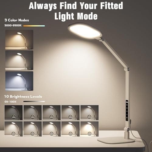 LitONES Eye-Care Desk Light for Video Calls Home Office-White - Image 4