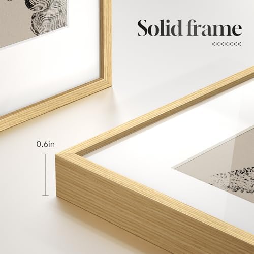 Framed Black and Beige Neutral Abstract Wall Art for Living Room, 6 Piece - Image 6