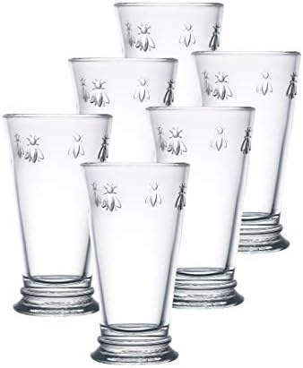 La Rochere Napoleon Bee Double Old Fashioned Tumbler Set of 6 – La Rochere Bee Glassware Sets – Fancy Glassware Drinking Glasses (15 oz) by LaRoch%C3%A8re
