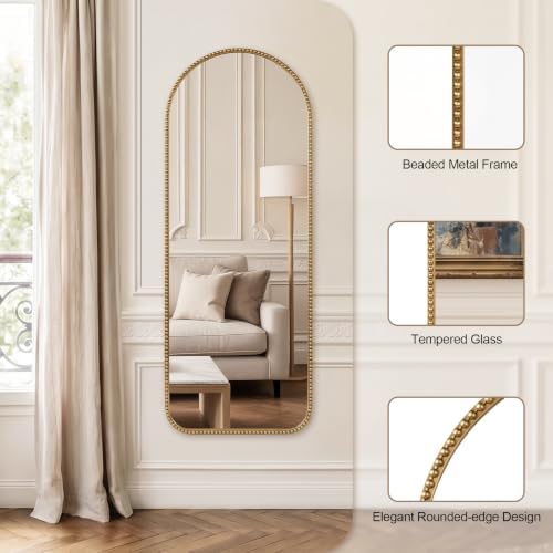 Vintage Mirror Full Length 20"x53" Antique Gold Full Body Mirror - Image 4