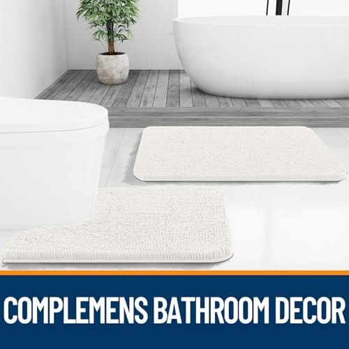 OLANLY Bathroom Rugs 35x24, Extra Soft Absorbent Chenille Bath Rugs - Image 7