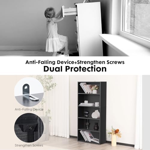 Sweetcrispy Tall Bookshelf, Book Shelf, Storage Organizer - Image 4