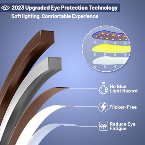 Dimmable LED Floor Lamp with 3 Color Temperatures, Ultra Bright 2000LM Brown Arc Floor Lamps for Living Room, Modern Standing Tall Lamp with Remote Control Reading Floor Lamp for Bedroom Office - Image 4