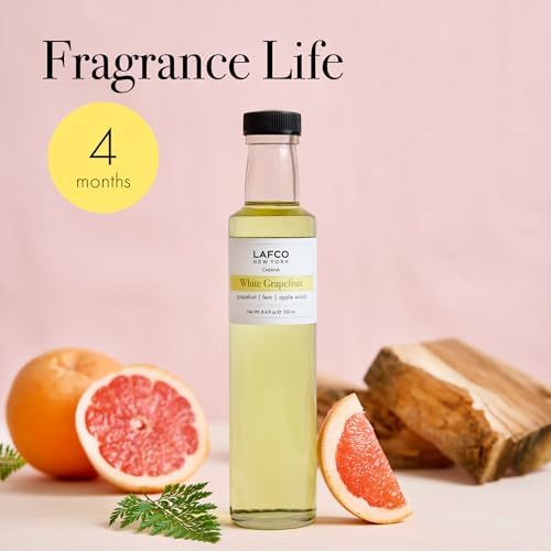 LAFCO New York Reed Diffuser Refill, White Grapefruit - 8.4 oz - Up to 4-Month Fragrance Life - Includes Natural Wood Reeds - Free of Dyes & Propellants - Made in the USA - Image 4