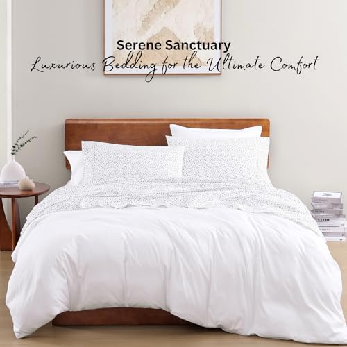 LANE LINEN Twin Sheets 100% Organic Cotton Soft 3pc Percale - Haze Grey - Image 7