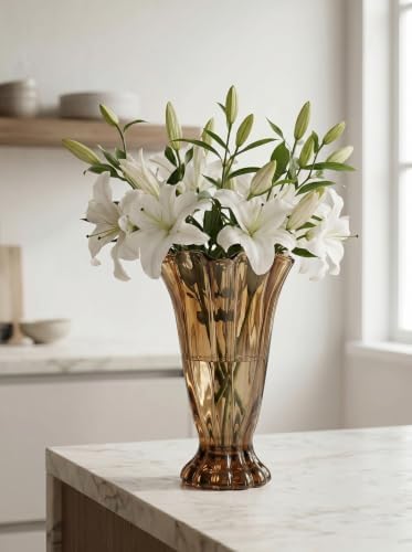 Tall Tapered Glass Vases for Centerpieces, Flowers Vase Set Home Decor by Unknown