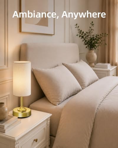 EZVALO Dimmable Cordless Table Lamp, Small Ambient Light with Timer - Image 6