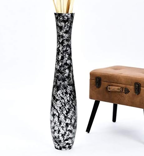 Leewadee Large Floor Vase 34 inches Mango Wood for Pampas Grass, Dried Flowers by Leewadee