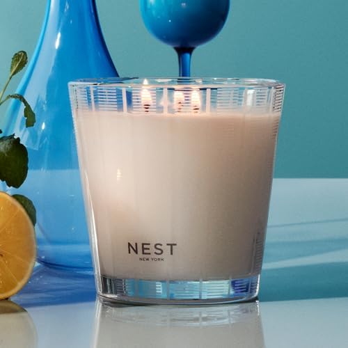 NEST New York Scented 3-Wick Candle, Amalfi Lemon & Mint - 21.2 oz - Up to 100-Hour Burn Time - Reusable Glass Vessel - Image 3