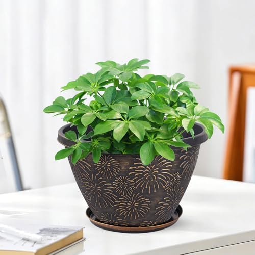 Nooulap 6 Pack 8 inch Plant Pots - Image 2