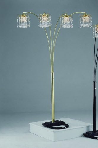 Gold Rain Drop Arc Floor Lamp 91''H by Crown Mark by Crown+Mark