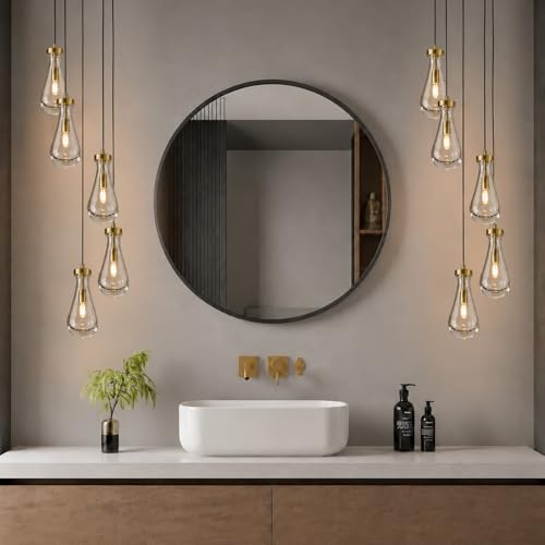 Raindrop Pendant Light Fixtures of 5 Lights,Tear Drop Pendants Light - Image 7