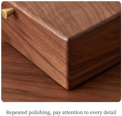 Bescott 2 Layer Solid Black Walnut Wooden Jewelry Box for Women Wood Vintage Organizer for Men Earrings Rings Necklaces Bracelet Watch Storage - Image 5