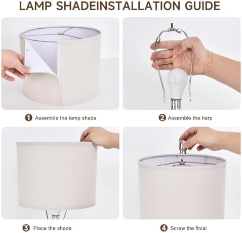 Terpsichore Nightstand Lamp Bedside Lamps Set of 2 Vintage Rustic Farmhouse Table Lamp 3 Way Dimmable Horizontal Stripe Light,for Living Room Bedroom,USB A+C (Brown, Hing 24 Inch) - Image 6