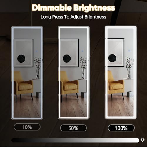 OLIXIS 16"x 60" Full Length Mirror with Lights, LED Body Mirror - Image 4