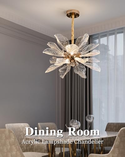 Modern Tree Branch Leaf Chandelier, 18-Light 25.59" Luxury Gold Pendant Lighting, LED 40W 3000K Warm White Chandeliers, Adjustable Height for Living Room, Dining Room, Bedroom, Kitchen Island - Image 3